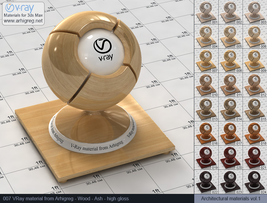 vray materials, wood material, vray, ash wood vray