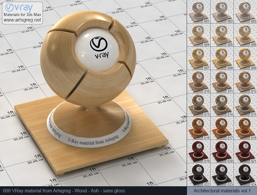 vray materials, wood material, vray, ash wood vray