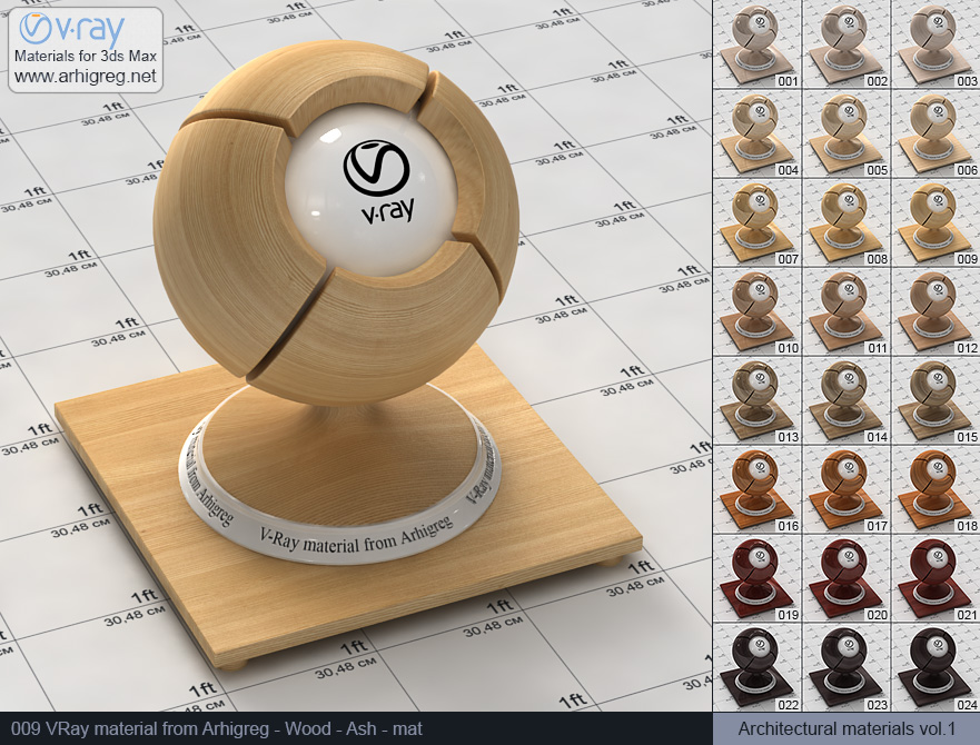vray materials, wood material, vray, ash wood vray