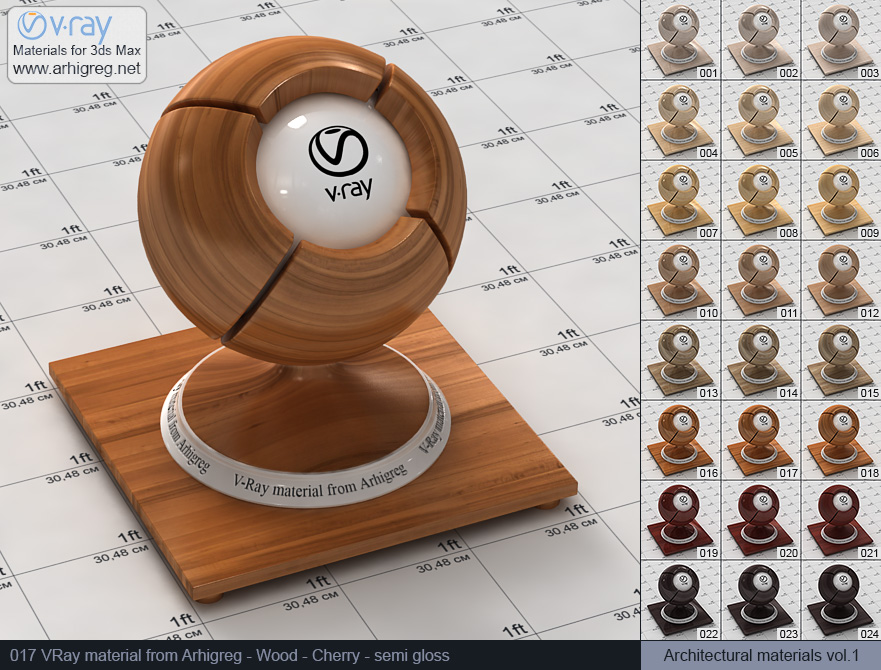 vray materials, wood material, vray, cherry wood vray
