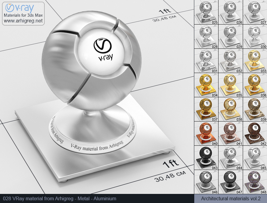vray metal material, aluminium vray material, vray material, 3d max vray material, vray material free, vray metal, metal vray