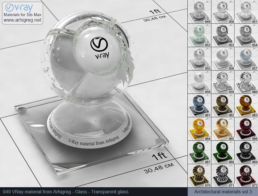vray material, 3d max vray material, vray material free, vray glass, glass vray
