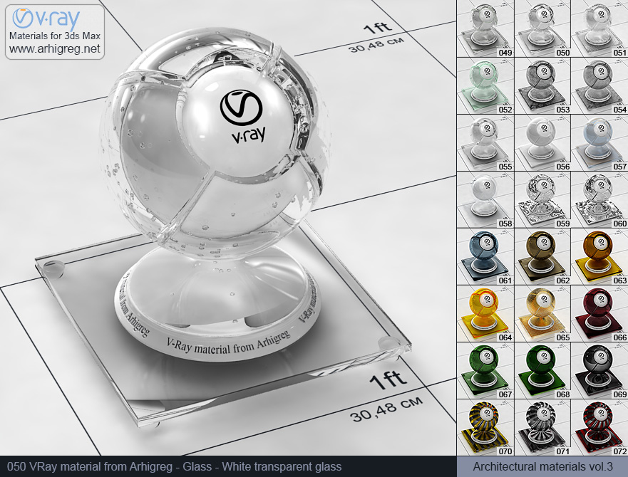 vray material, 3d max vray material, vray material free, vray glass, glass vray