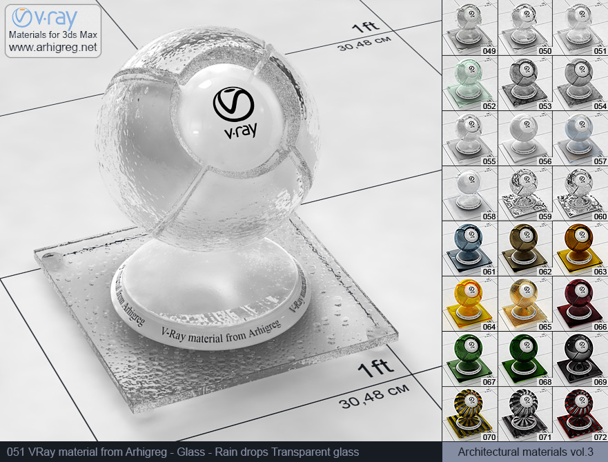 vray material, 3d max vray material, vray material free, vray glass, glass vray
