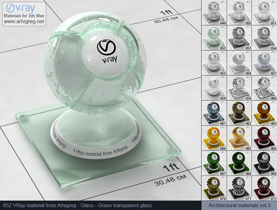 vray material, 3d max vray material, vray material free, vray glass, glass vray