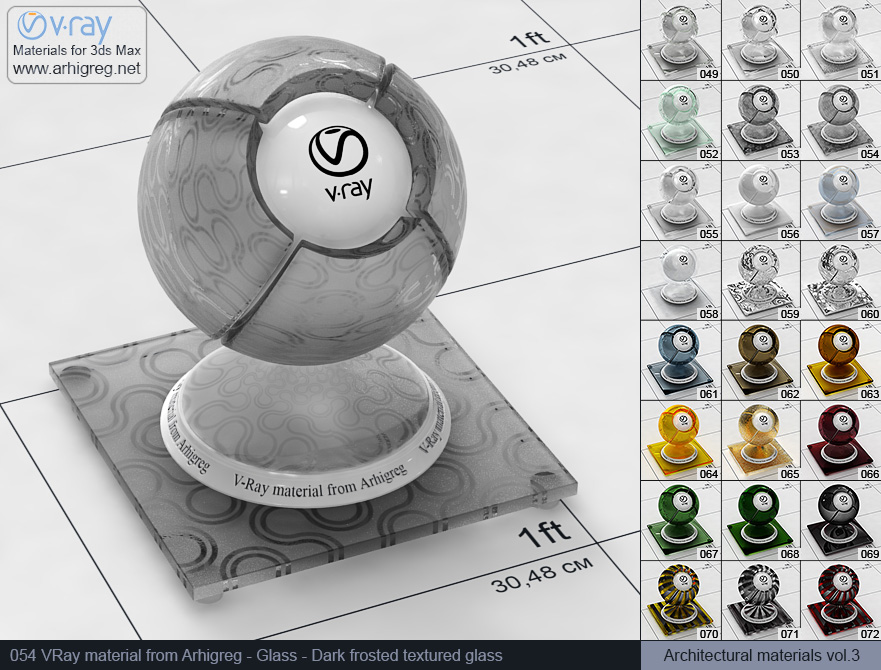 vray material, 3d max vray material, vray material free, vray glass, glass vray