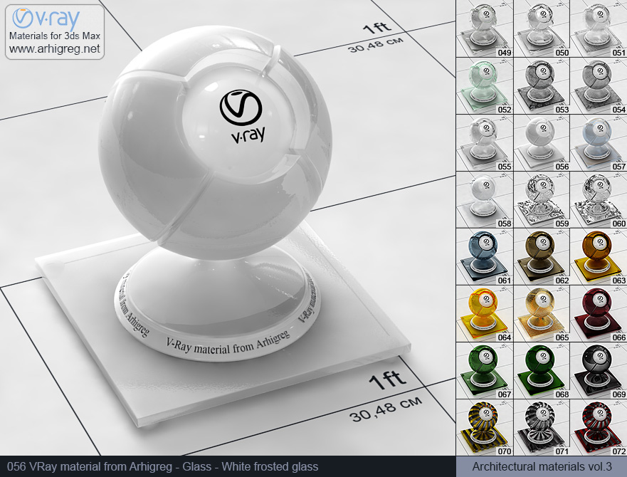vray material, 3d max vray material, vray material free, vray glass, glass vray