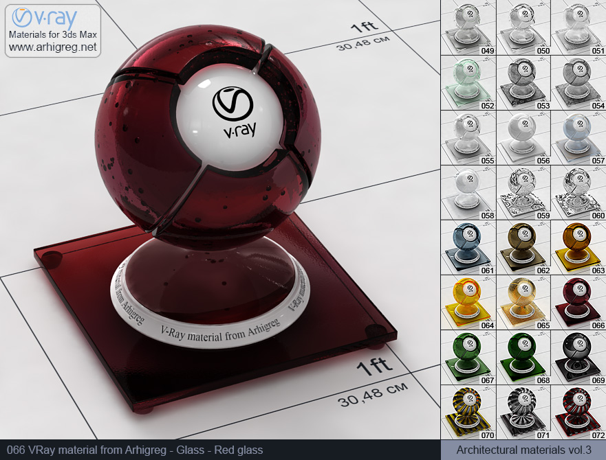 vray material, 3d max vray material, vray material free, vray glass, glass vray