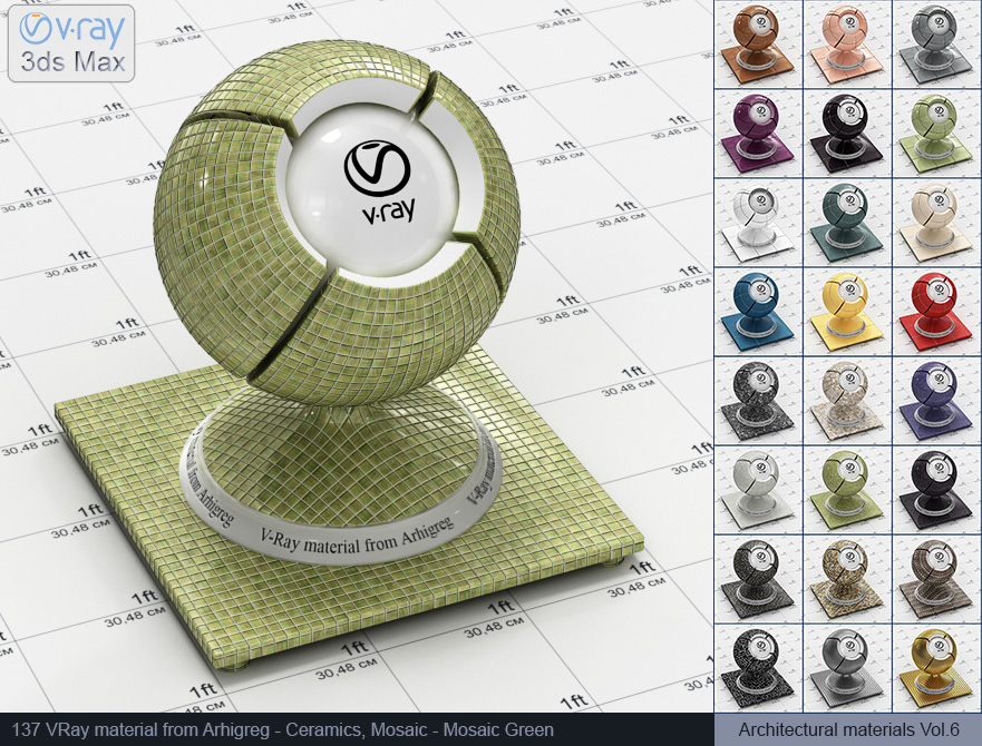 mosaic, vray material, vray material tile, 3d max vray material, vray material free, vray tiles