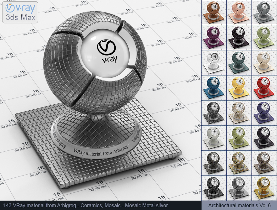 mosaic, vray material, vray material tile, 3d max vray material, vray material free, vray tiles