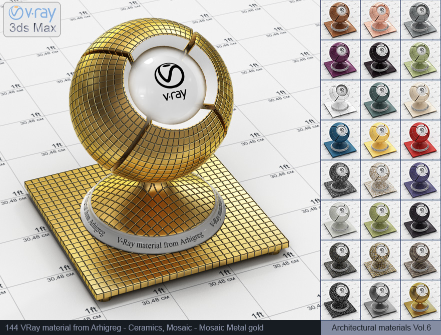 mosaic, vray material, vray material tile, 3d max vray material, vray material free, vray tiles
