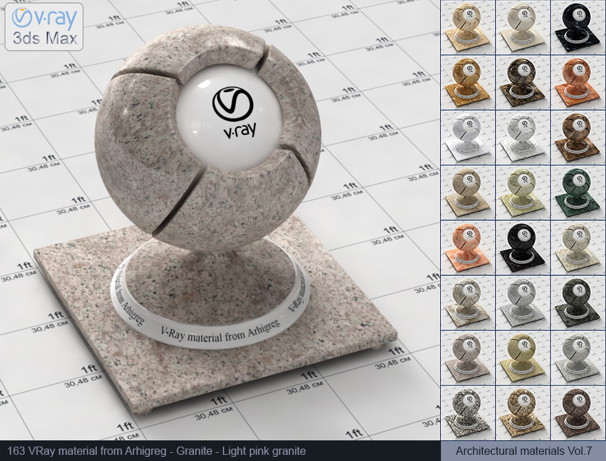 granite vray, vray materials, vray granite material, 3d max vray material, vray material free, vray granite