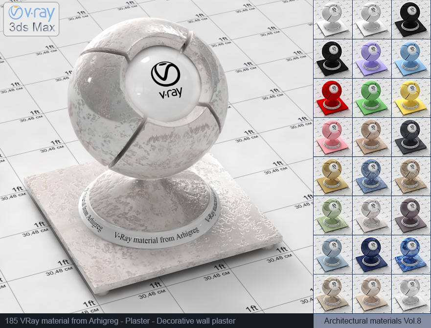 vray paint, vray material plaster, vray plaster, 3d max vray material, vray material free, materiales vray